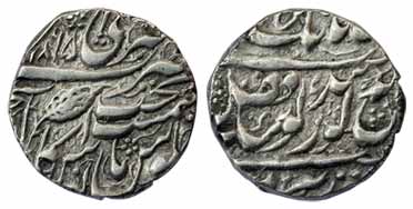 Amritsar Mint, Silver, Rupee, Nanakshahi, 1865. Very Fine, Scarce.