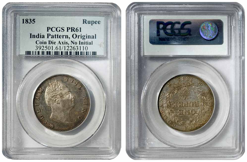 East India Company – Universal Issues, William IV, Silver, Original Pattern Rupee, 1835, w