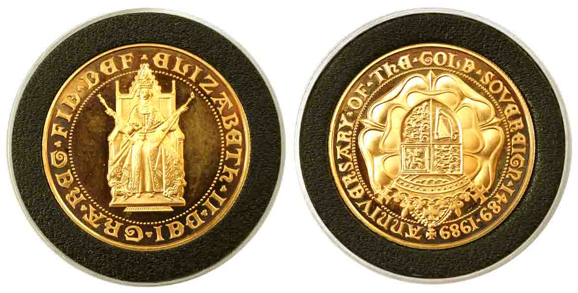 Great Britain, Elizabeth II, Gold, 40.16 g, Sovereign Proof, 1989, Royal Mint (London). Th