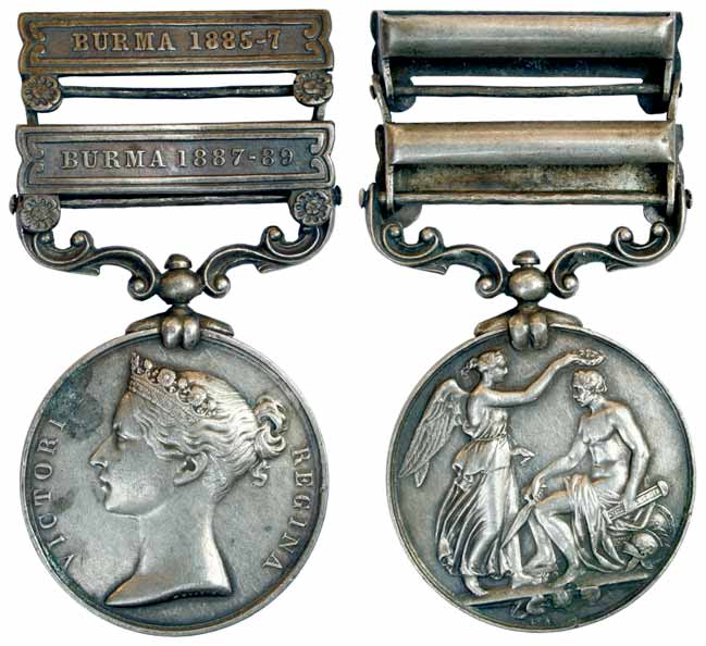 IGS, Victoria, India General Service Medal, Silver, bust of Victoria to left on obv, Victo