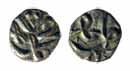 Muhammad Shah, Silver, 0.28 g, 1/24 Tanka, muhammad shah on obv, abu al muzaffar shah (sim