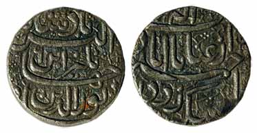 Jahangir, Silver, 13.85 g, Heavy Rupee, Ahmedabad Mint, Inayat couplet (KM 158.3). About V
