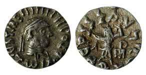 Indo-Greeks, Zoilus, Silver, Drachm, diademed bust of the ruler to right on obv, goddess o