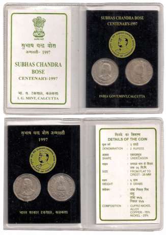 1997 Collector’s Pack of Netaji Subhas Chandra Bose, Calcutta Mint (RB# 198). Scarce.
