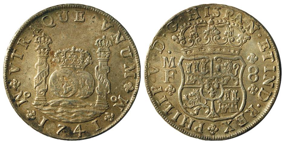 232 Spain, Silver, Real, 1741. About Very Fine, Scarce.