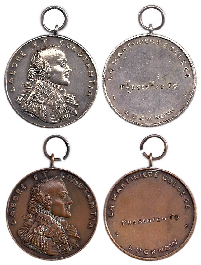 Claude Martin Medal (2), Silver &amp; Bronze, La Martinenere College, Lucknow. Unawarded, 