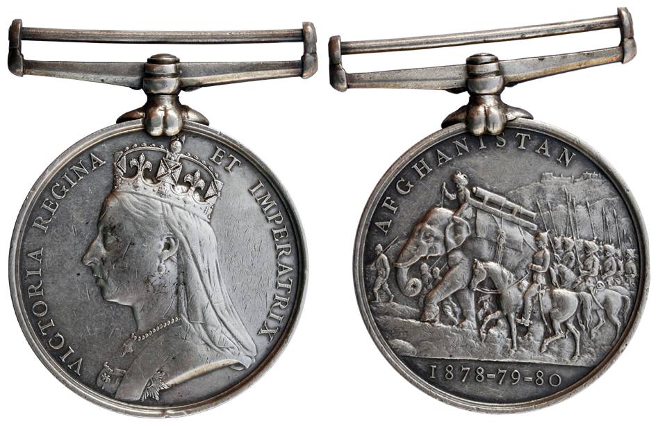 Afghanistan Medal, Victoria, Silver, 34.40 g, 1878, bust of the empress on obv., battle sc