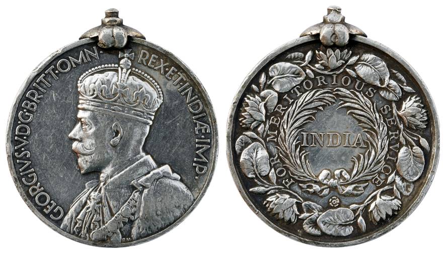 Long Service and Good Conduct, George V, Silver, awarded to 2062 Hav Kesar Singh 10-20 Bur