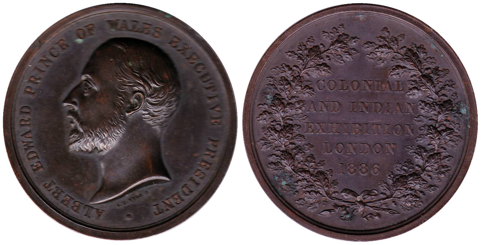 Colonial &amp; Industrial Exhibition, Edward VII as Prince of Wales, Bronze, Prince of Wal