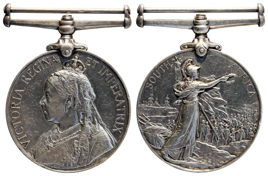 South Africa Medal, Queen Victoria, Silver, 35.20 g, 1899. Bust of Queen on obv.; rev. Bri