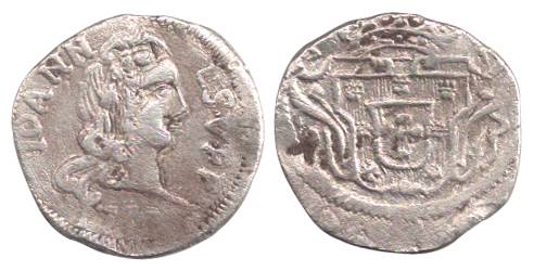 Goa, John V, Silver, Pardao (300 Reis), 1738 (KM 111). Fine+, Rare.