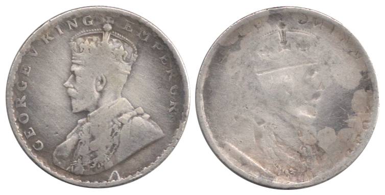 George V, Silver, Lakhi Rupee, Lakhi or Broackage of obv. Fine+, Rare.