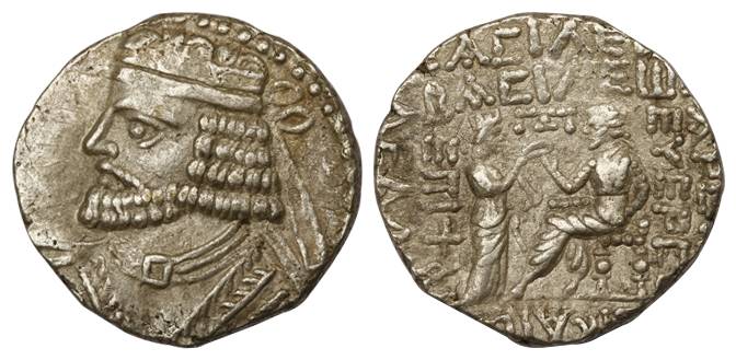 Iran, Parthia, Vologases I (AD 51-78), Silver, 14.27 g, Tetradrachm, diademed bust of the 