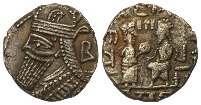 Iran, Parthia, Vologases IV (AD 147-191), Silver, 13.27 g, Tetradrachm, diademed bust of t