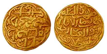 Tughaluqs, Firoz Shah Tughlaq, Gold, 10.96 g, Tanka, in the name of Caliph Abu al Abbas Ah