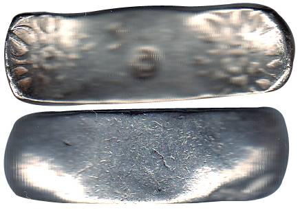 Punch-marked Coins, GandharaJahanapada, Silver, 11.33 g, Shatamana, Bent Bar, small broad 