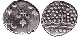 Silver, Fanon, 5 Fluer de lis on obv and a pearled crown on rev (KM 45).Very Fine+, Scarce