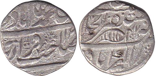 Akbarabad Mint, Silver, Rupee, MustaqirulKhilafatAkbarabad Mint, in the name of Shah Alam 