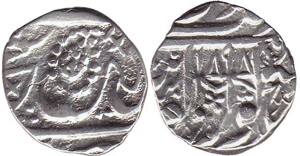 Dera Mint, Silver, Rupee, 1898, a dotted leaf mark on obv, (KM 120.2). About Very Fine, Ra
