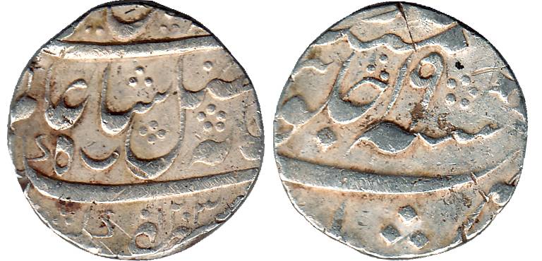 Murshidabad Mint, Silver, Rupee, in the name of Shah Alam II, AH 1203/19, mint name at bot