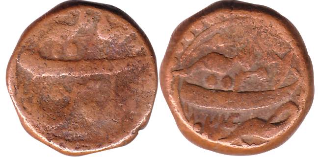 Akbar, Gold, 11.89 g, Square Mohur, Kalima type, mint name off flan but probably Urdu Zafa