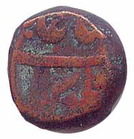 Shah Alam I, Copper, Ahmedabad Mint. Fine+, complete mint name on rev, Scarce.