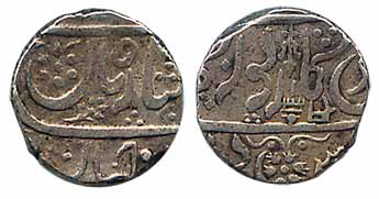 Torgal Mint, Silver, Rupee, Sarkar Torgal Narsingpur Mint, in the name of Muhammad Shah, s