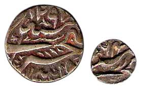 Silver, Set of 5 coins: Rupee (2), ½, ¼, and 1/8 Rupee. Various varieties, Fine+ to Very F