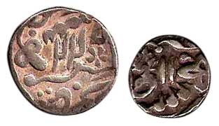Silver (4), Rupee, ¼ Rupee (2) and 1/8 Rupee. All different varieties. 4 coins