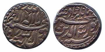 Jahangir, Silver, Heavy Rupee, 20% Heavy, Tatta Mint, AH 1017/3, Kalima type, (KM 152.7). 