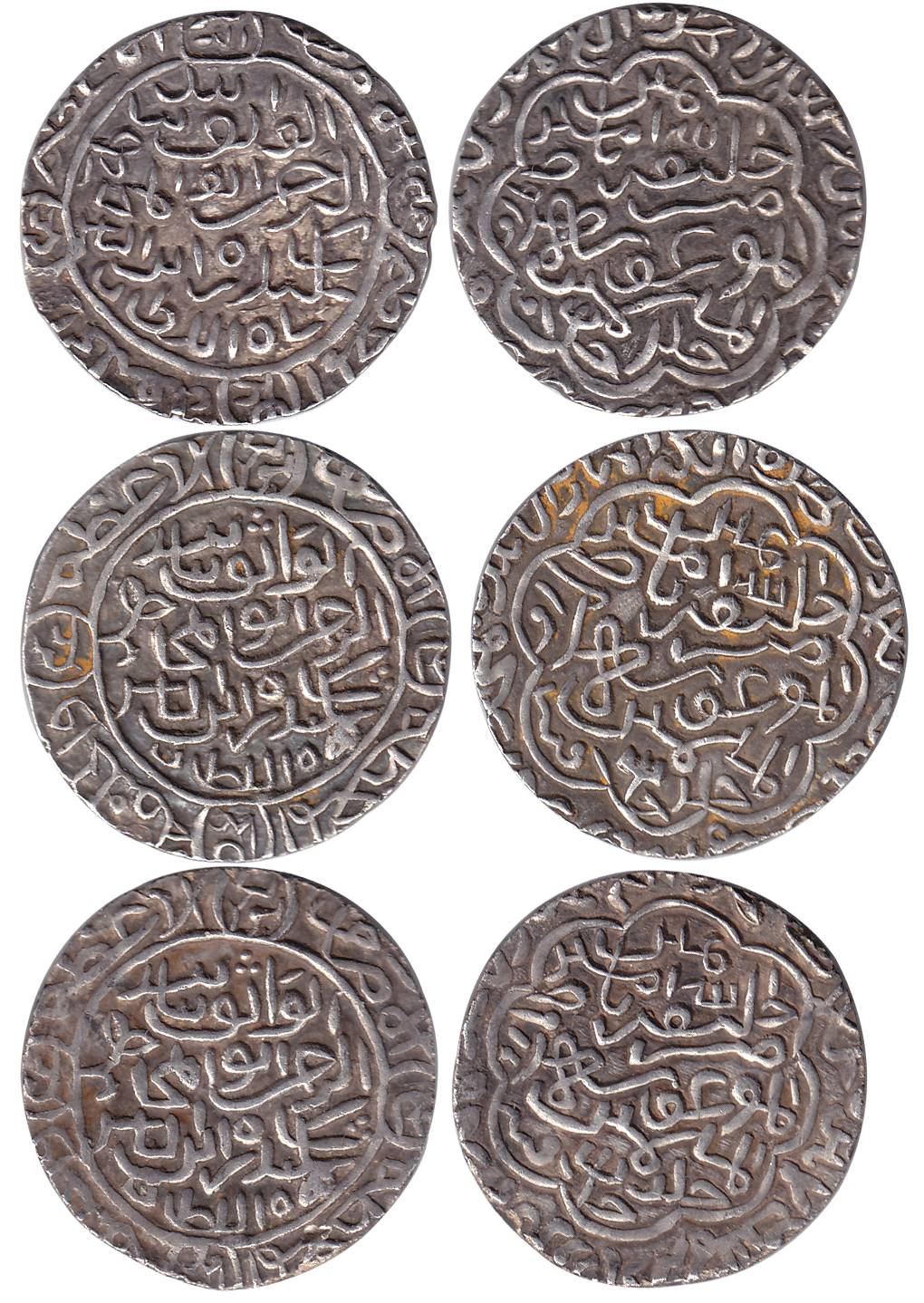 Sikandar Shah bin Ilyas Shah, Silver (3), Tanka, three assorted coins of various dates.Abo