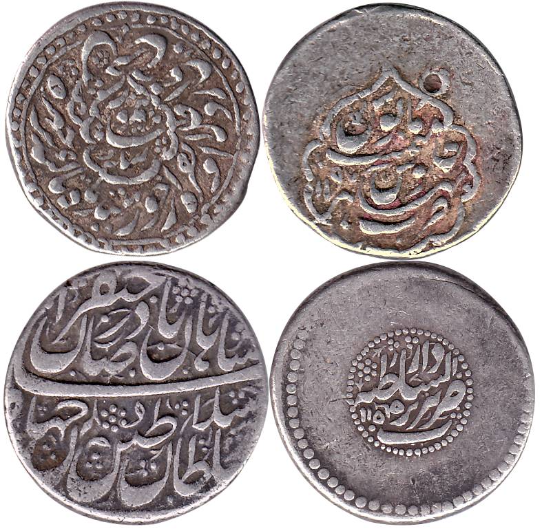 Afghanistan, Silver (2), Rupee, assorted lot with different varieties. Very Fine, Scarce. 