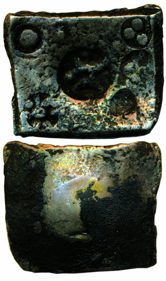 Punch-marked Coins, Shakya Janapada, 6th century BC, Silver, 6.73 g, Shatamana, Single sym
