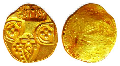 Paramaras of Vidarbha, Jagadeva (c. 12th century AD), Gold, 3.61 g, obv. punches of a temp