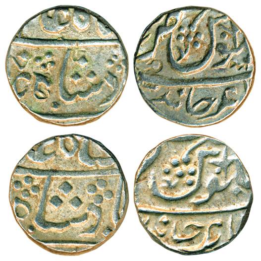 Chandore Mint, Silver (2), Rupee, Jafarabad urf Chandor Mint, in the name of Shah Alam II,