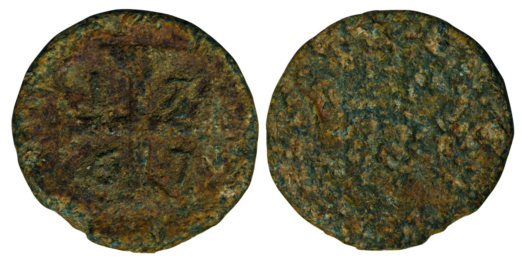 Diu, Lead, 20 Bazarucos, 1767, date in arms of the Cross on obv, arms on rev. Very Fine+, 