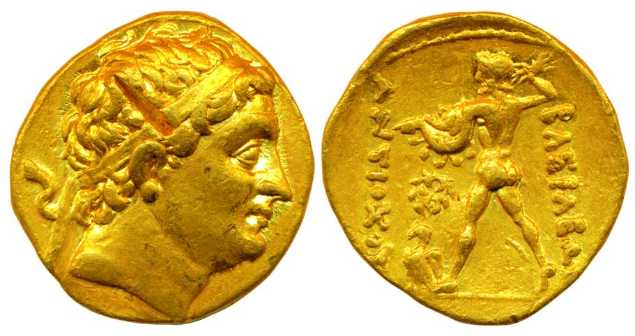 Indo-Greeks, Diodotus (c. 250-230 BC) under Syrian Sovereignty, Gold, 8.41 g, Stater, in t