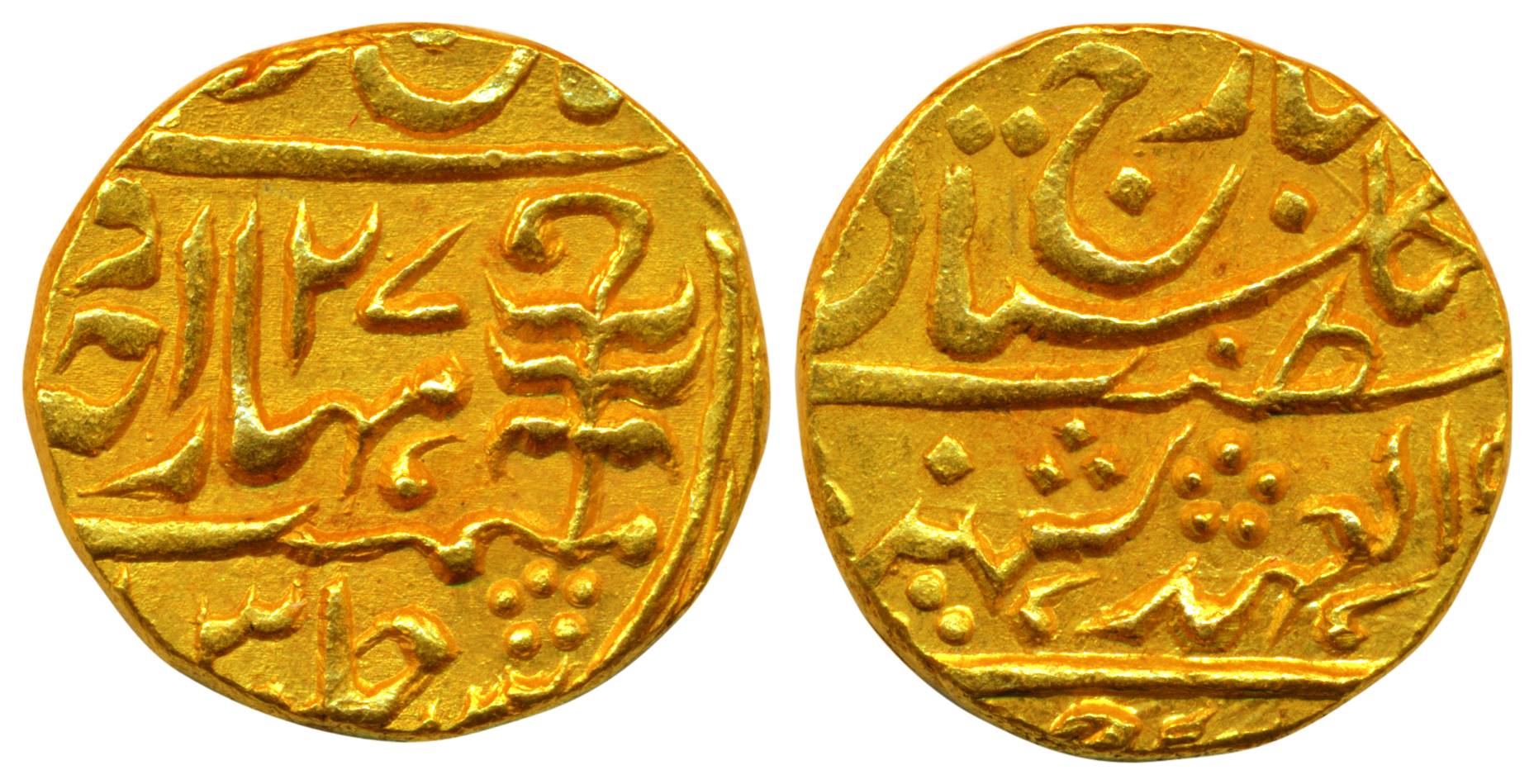 Man Singh II, Gold, 10.92 g, Mohur, with the name of George VI, RY 27, Sawai Jaipur mint, 