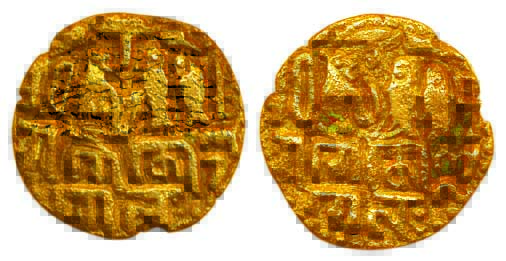 Cholas, Raja Raja I Gangaikonda Chola, (AD 985-1014), Base Gold,3.54 g,Kahavanu, Tiger, um