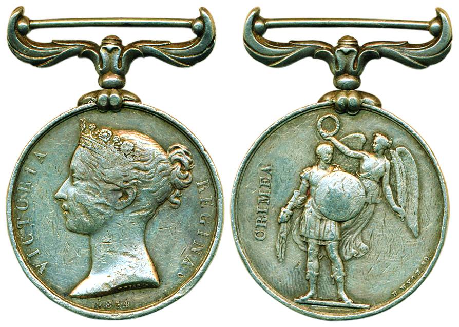 Victoria, Silver, Crimea 1854-56 Medal, portrait of the Queen to left on obv, Goddess Vict