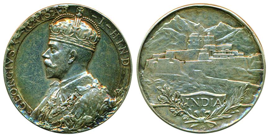 George V, IGS, India General Service 1908-35, portrait of George V to left on obv, Khyber 