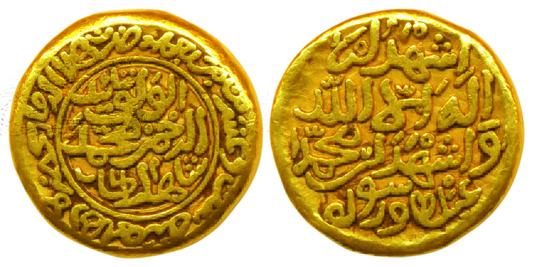 Muhammad III bin Tughluq, Gold, 11.4 g, Dinar, Hazrat Delhi mint (G&G# 334). The weight of