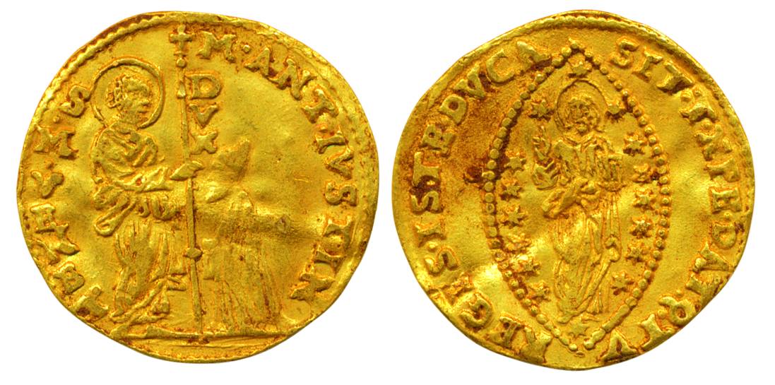 Austria, Gold, 3.47 g, Ducat(Zecchino) of the Doge Francesco Loredan 1752-62, Lord Christ 