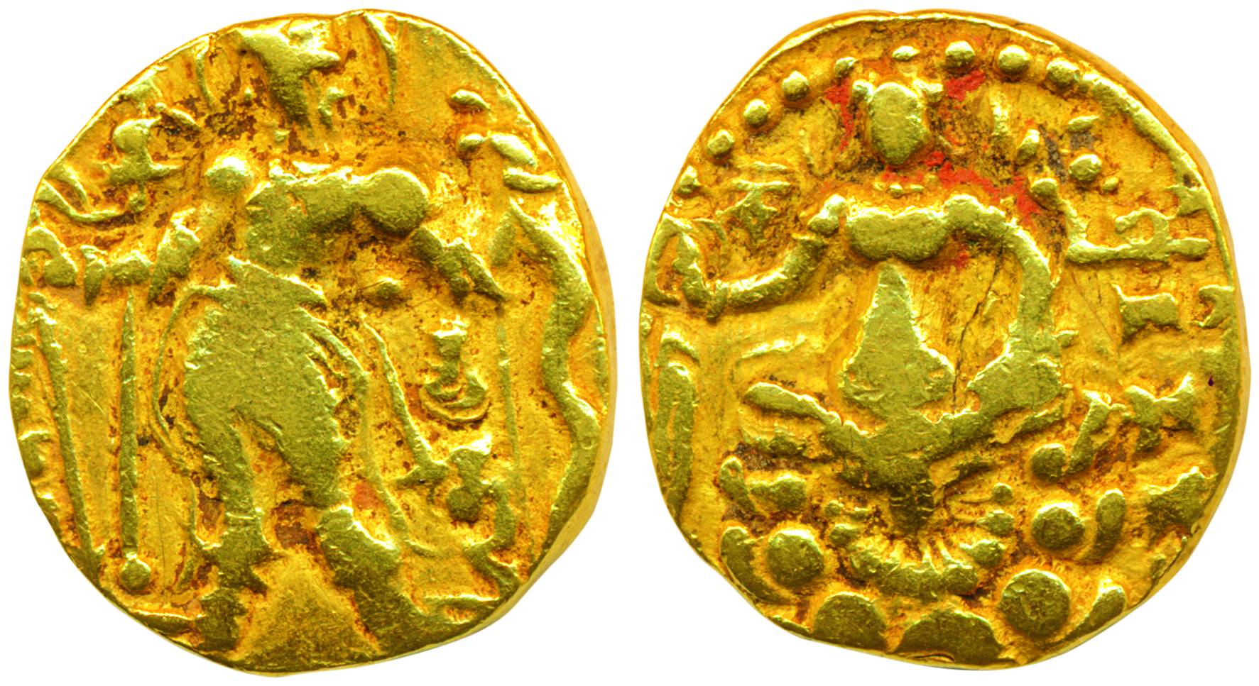 Guptas, Chandragupta II Vikramaditya, (c. AD 380-413), Gold, 7.60 g, Dinar, Archer type, k