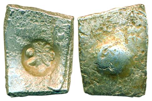Punch-marked Coins, Shakya Janapada, 6th century BC, Silver, 6.75 g, single punch type wit
