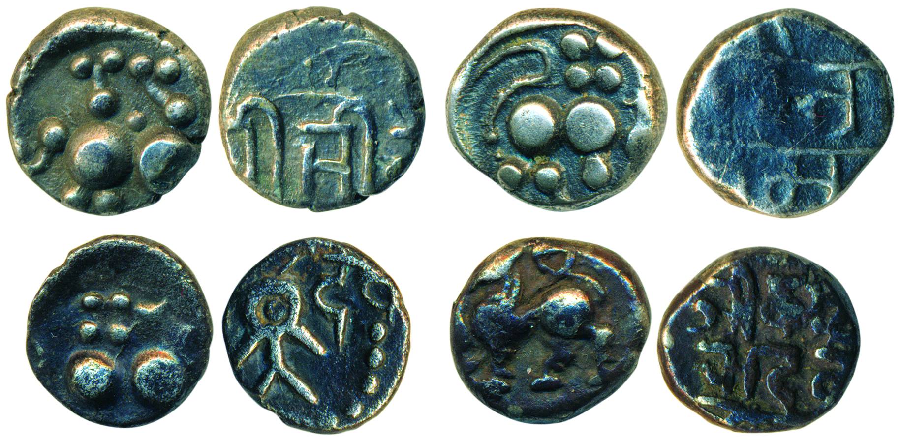 Yadavas of Devagiri, 10th century AD, Silver (2), lion to left (2), Nagari legend citing t