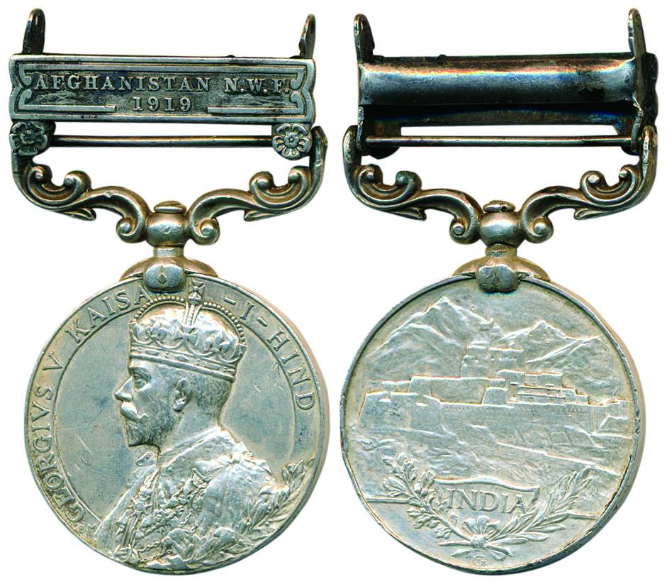 IGS - Indian General Service Silver Medal, George V, Afghanistan North West Frontier 1919,
