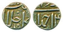 Akbar, Silver, 1/2 Rupee, Ahmedabad mint, Allahu Akbar type, Ilahi 4x, Azar month. Very Fi