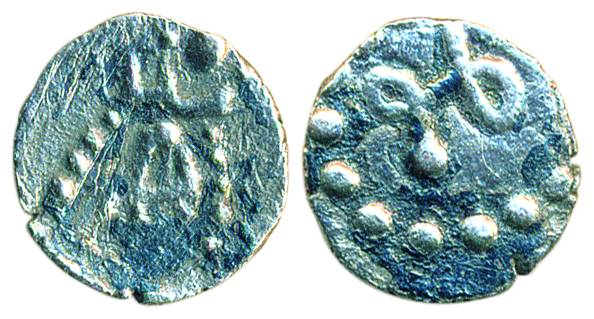 Quarter Tara of Malabar region (North Kerala). Silver, Lord Shree Krishana playing the flu
