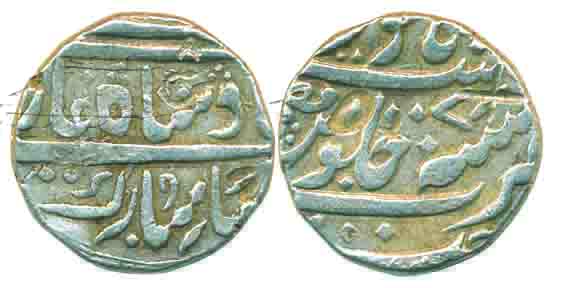 Qasba Rahimatpur Mint, Silver Do-Dandi Rupee, 11.23g, in the name of Shah Ali Gohar, mint 